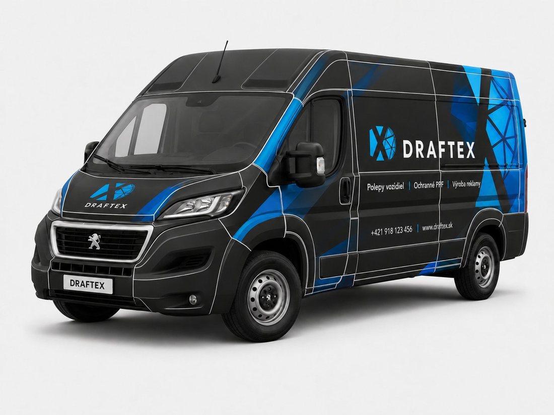 Modulárny polep dodávky Draftex